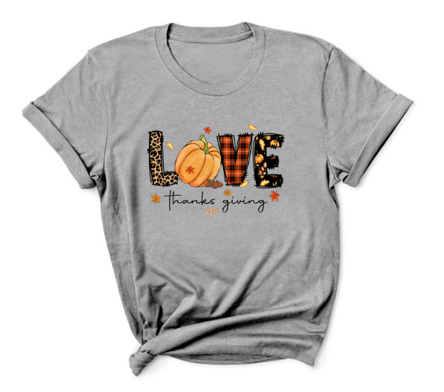 LOVE thanks giving tshirt