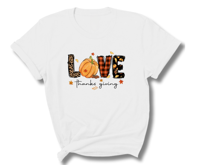 LOVE thanks giving tshirt